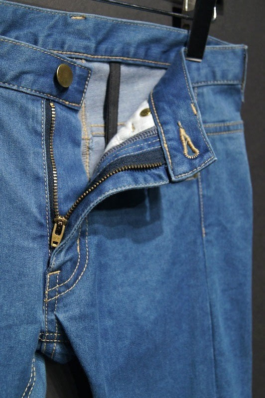 GalaabenD  15S Super Stretch Denim Slash Slim Pants BLUE