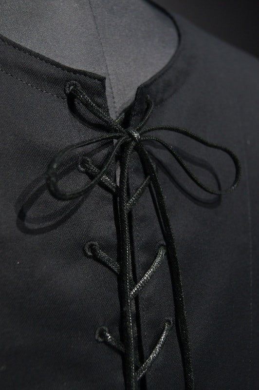 GalaabenD 15SS Lace up Shirt BLACK