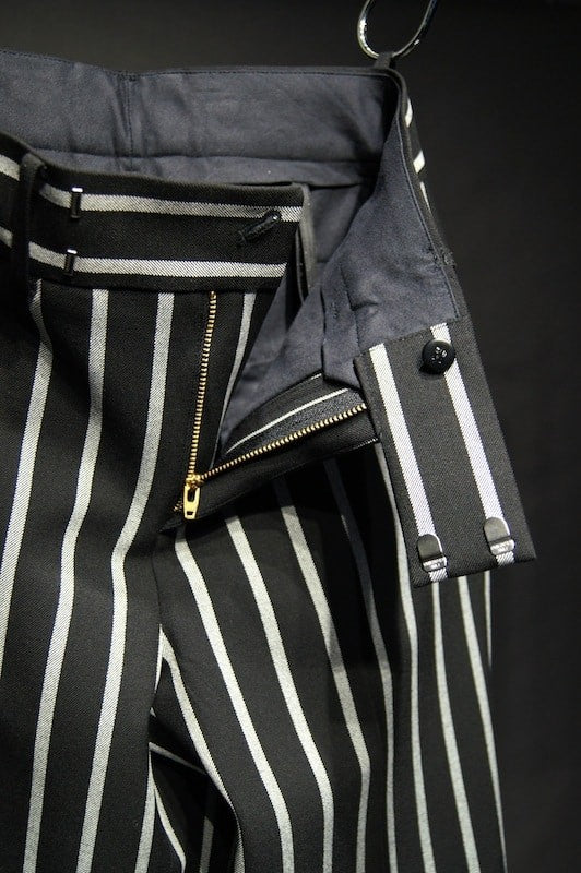 GalaabenD 16PS Wide Pitch Stripe Stretch Wide Slacks