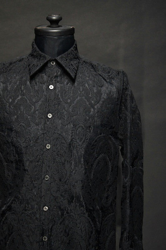 GalaabenD (ガラアーベント) 16SS オーガンジーロココ刺繍 ロングシャツ