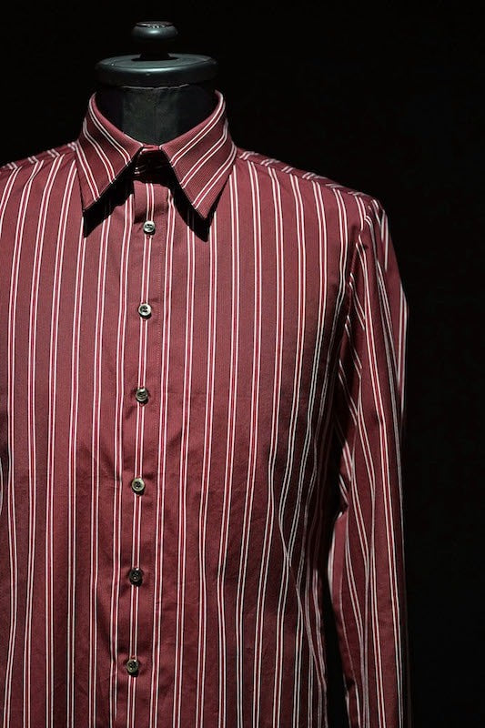 GalaabenD 16S Dobbie Regimental Stripe Shirt (Regular Collar) RED