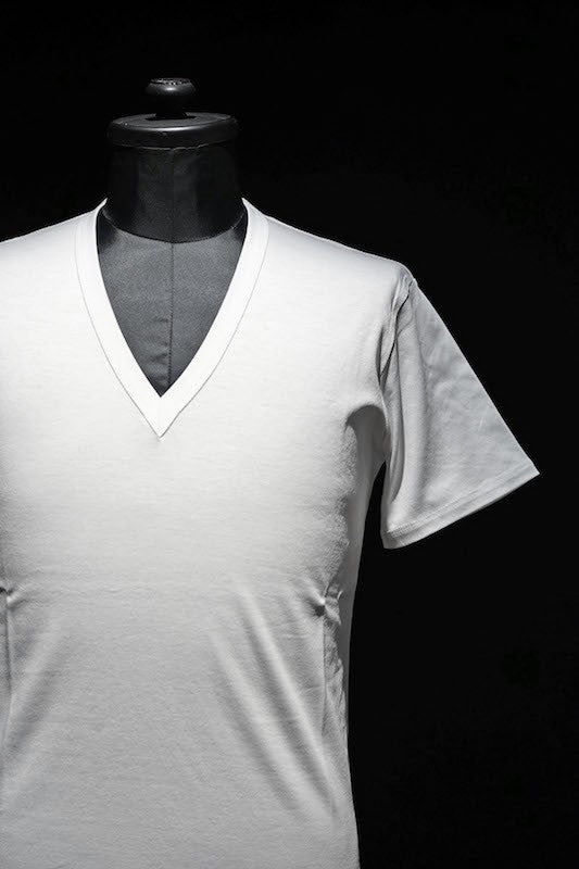 GalaabenD 16SS BASIC Bio Silket V-Neck Cut Sew (WHITE)