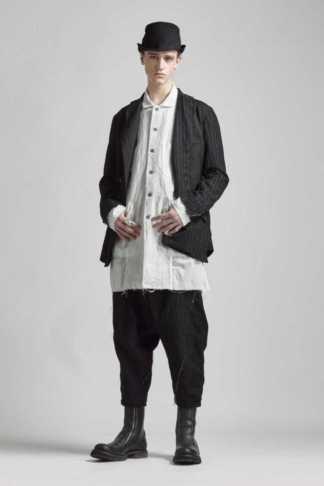 Random stripe drop crotch pants