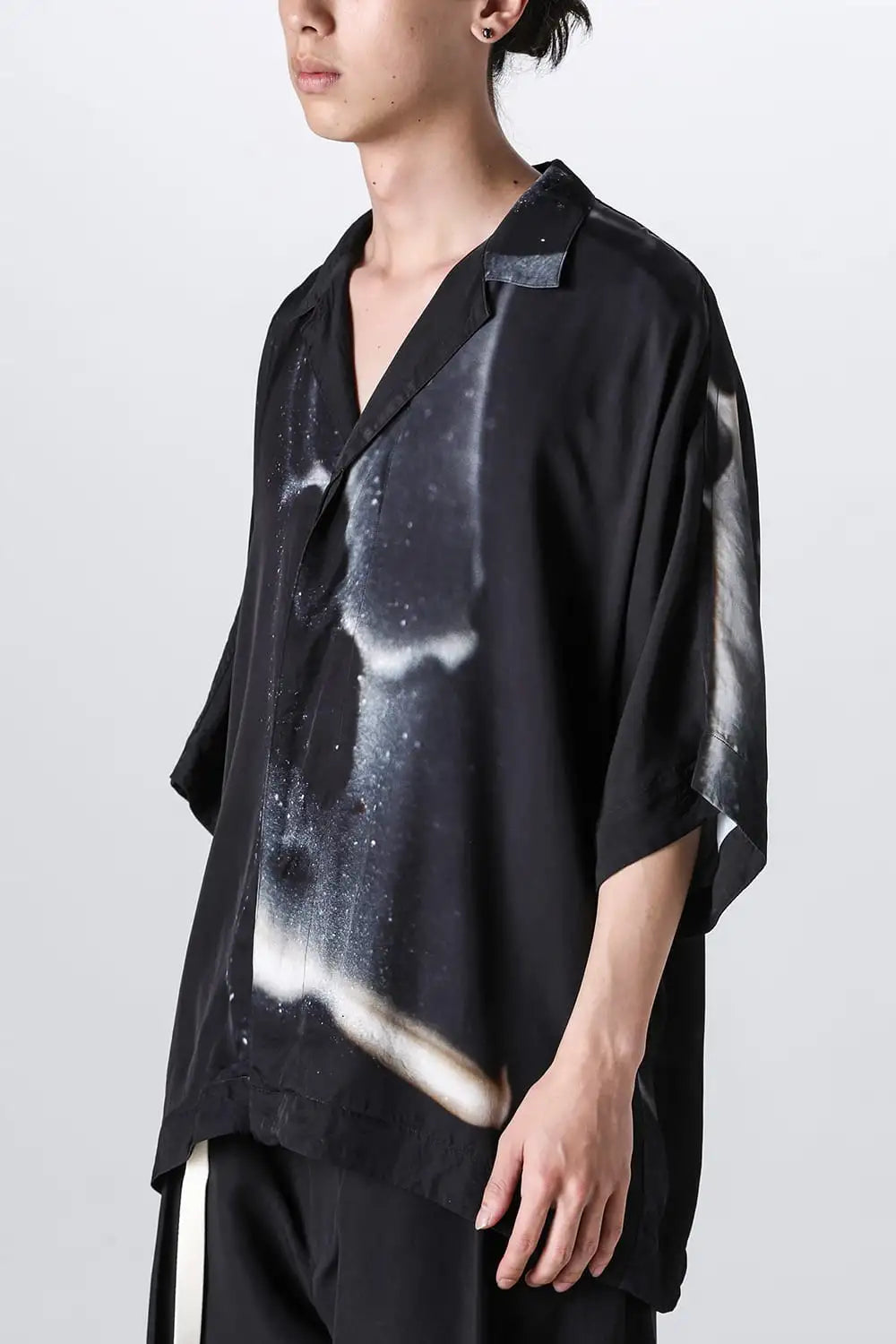 Printed Rayon Twill Short Sleeve Shirt