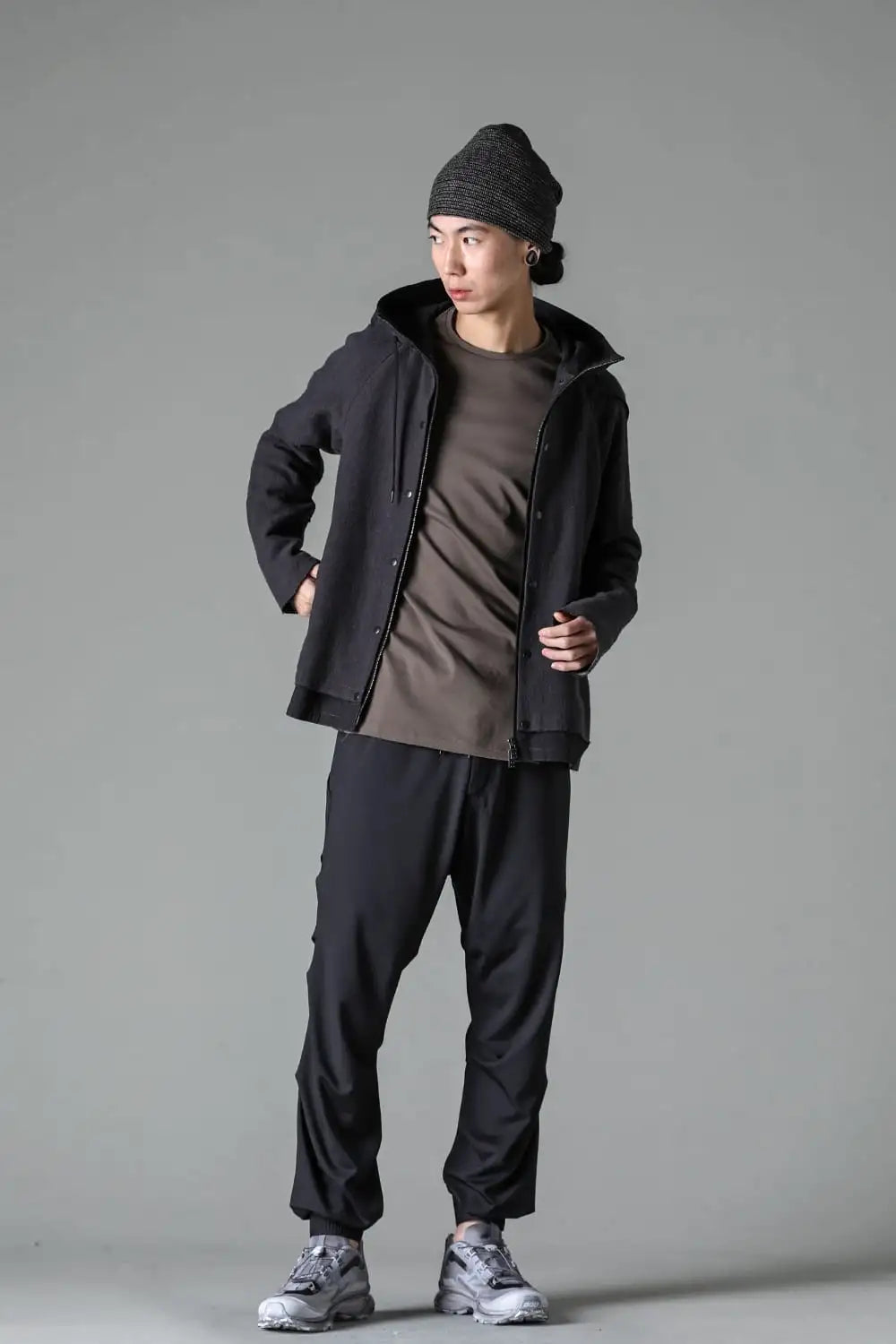 Jogger pants hybrid yarn jersey