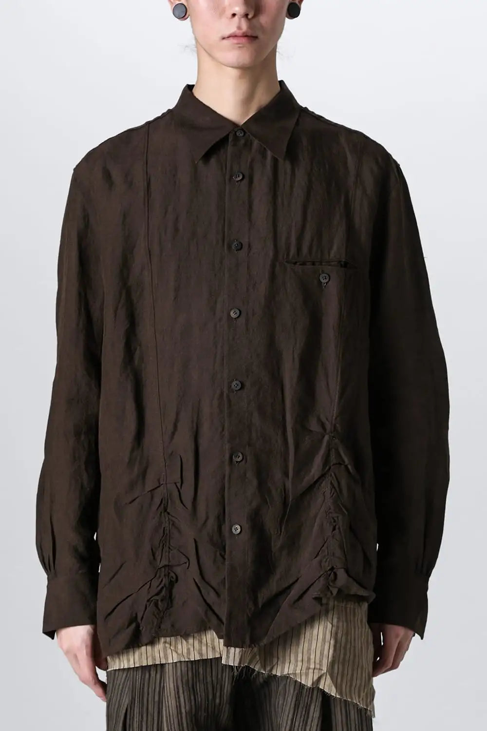 Layered Wrinkled Effect Shirt