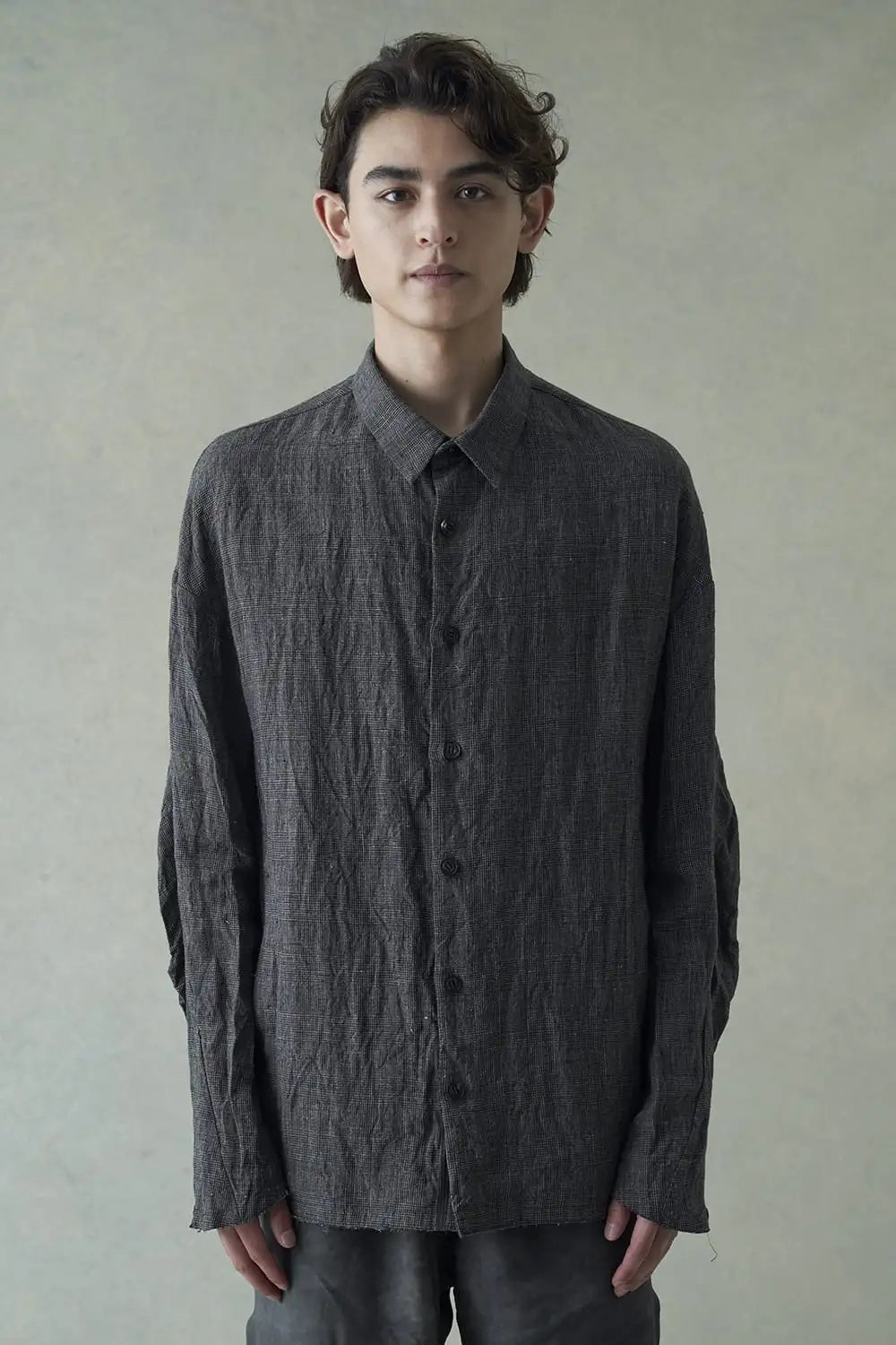 ジャケット リネン グレンチェック