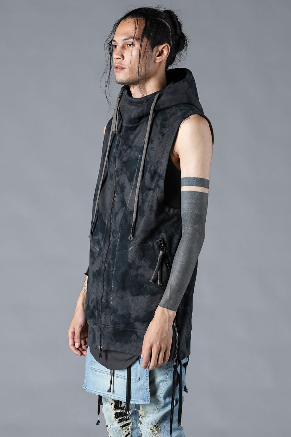 Untwisted Fleece-Line Coate Hooded Vest