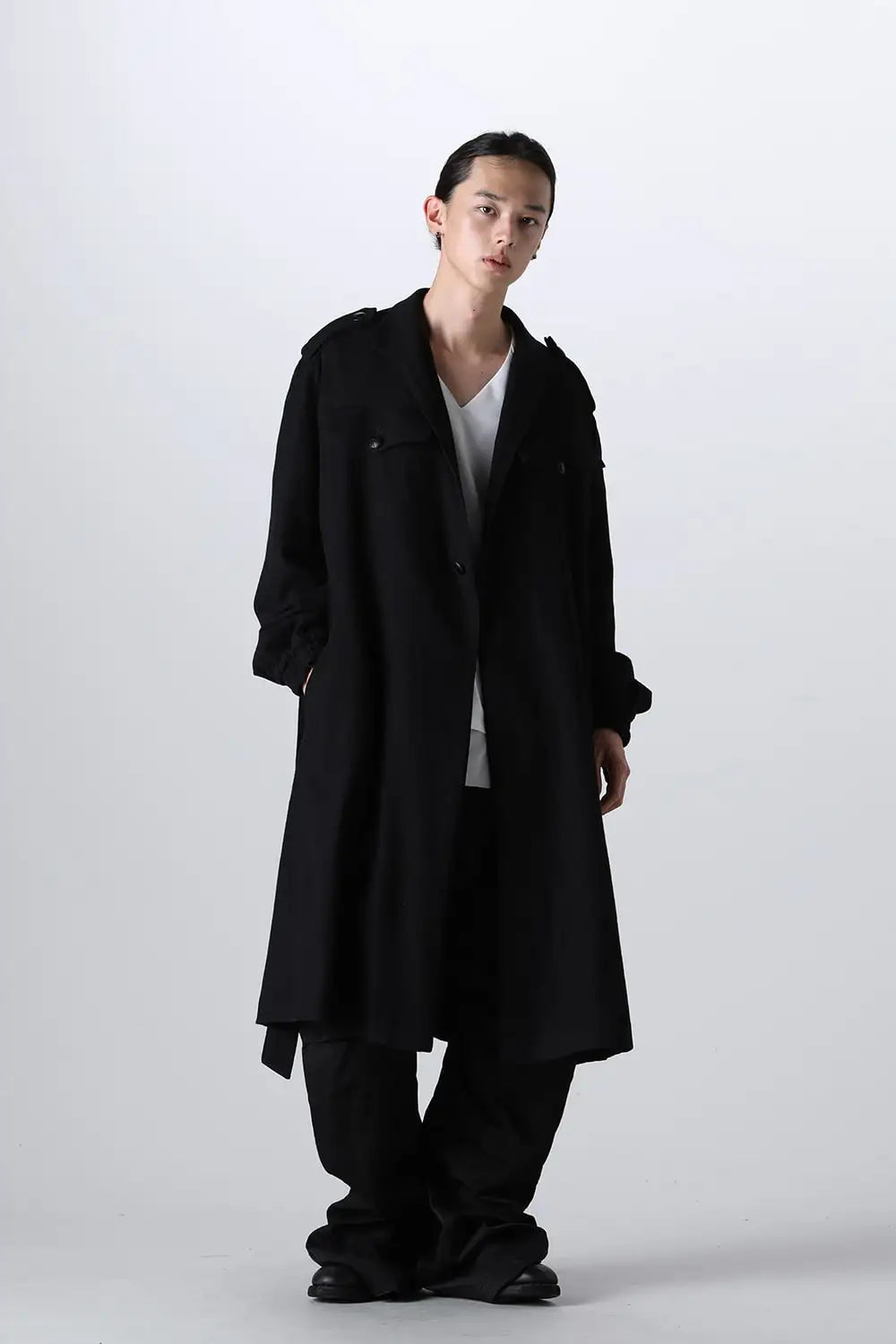 Stand Collar Drape Coat