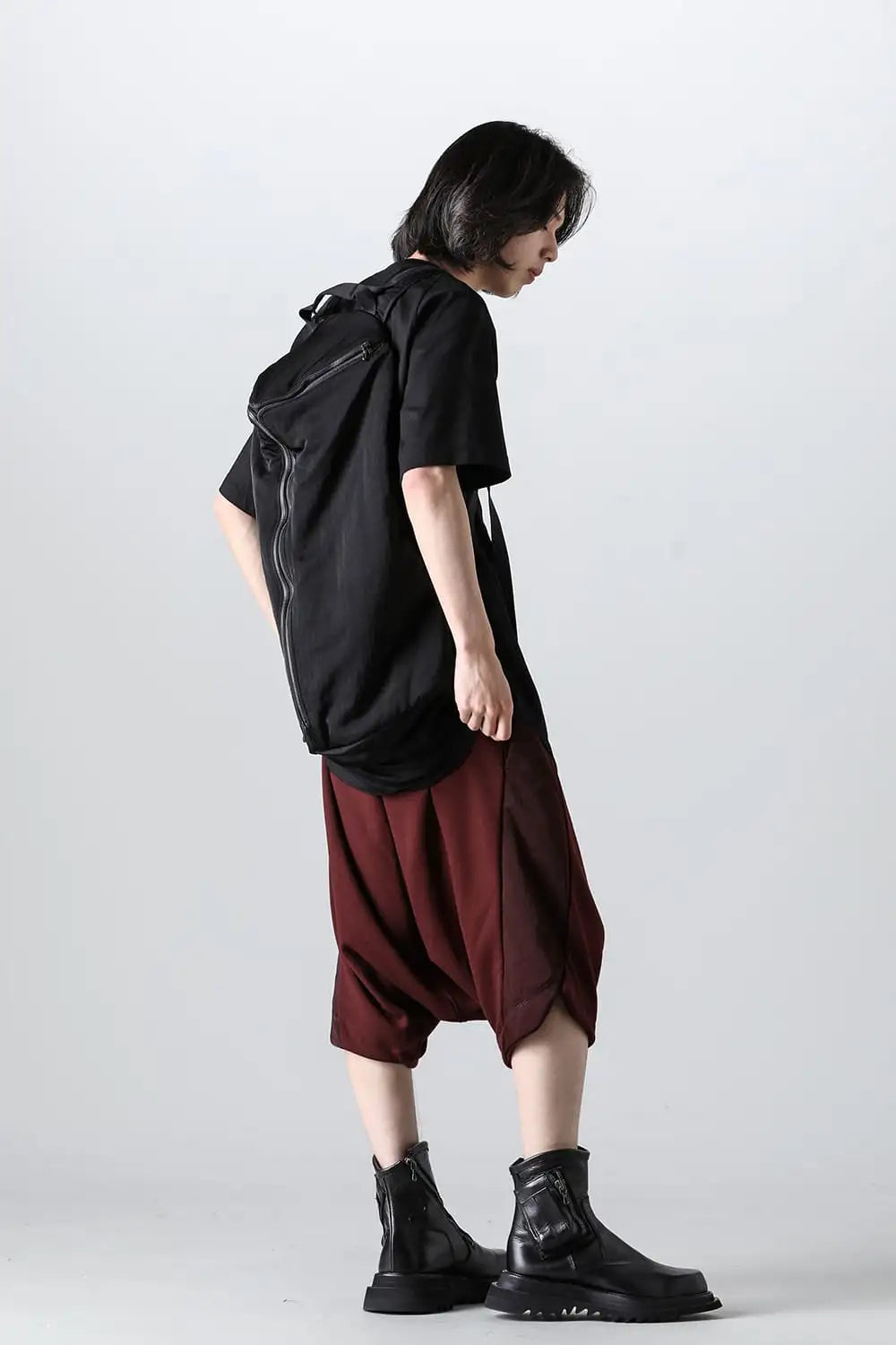 Cotton Sweat Sarouel Short Pants Blood