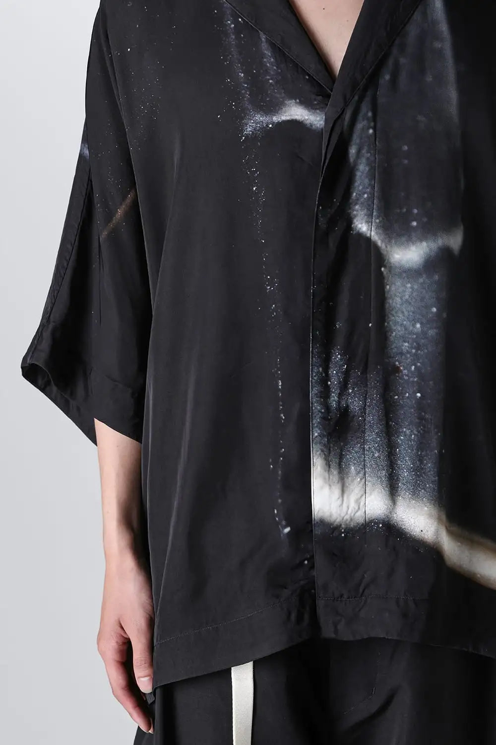 Printed Rayon Twill Short Sleeve Shirt