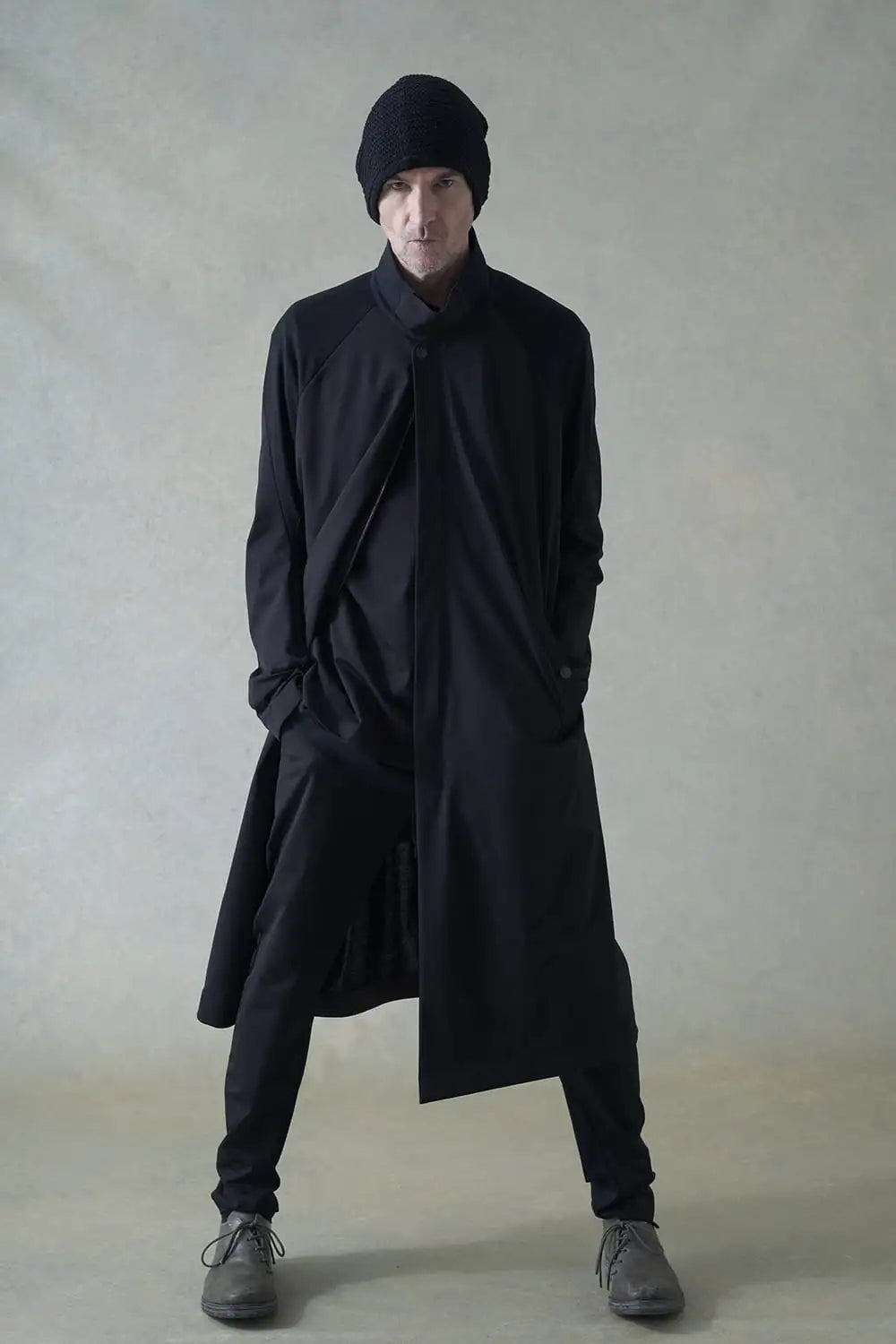 Knit cap cotton / nylon / linen Black