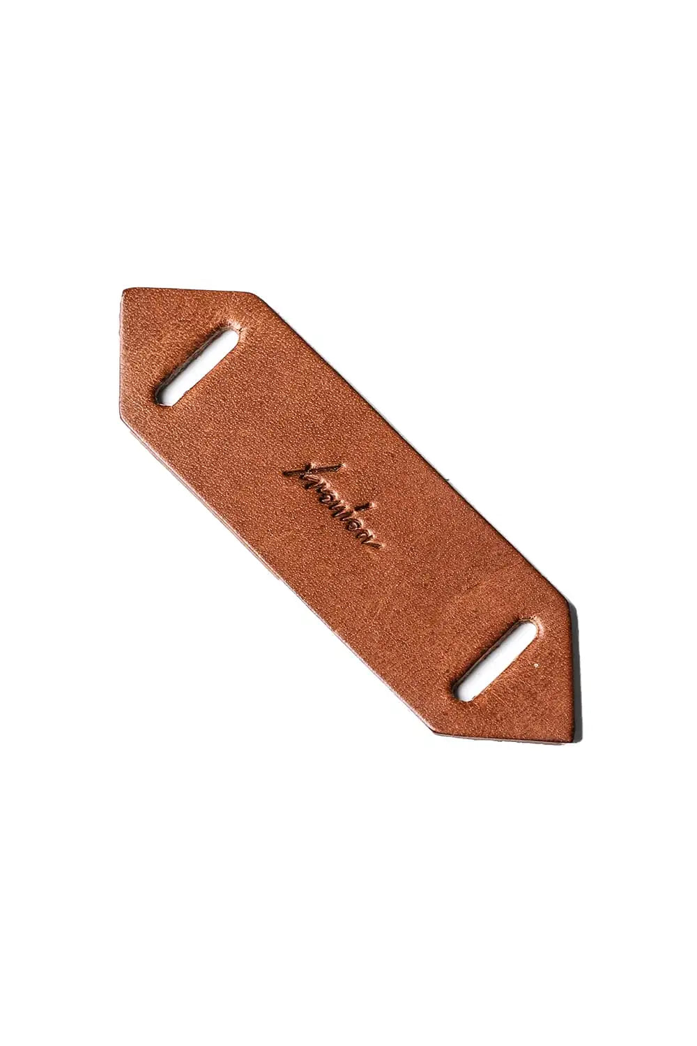 Front panel Shirt With Leather Tab White