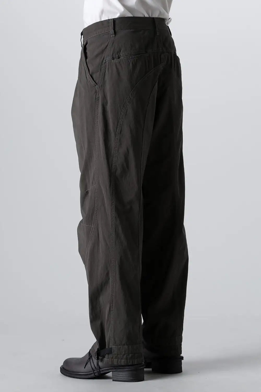 Dry Cotton Wide Trousers  Olive Drab