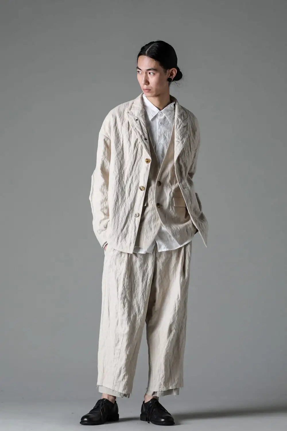 Jacket canapa / cotton metal shrink