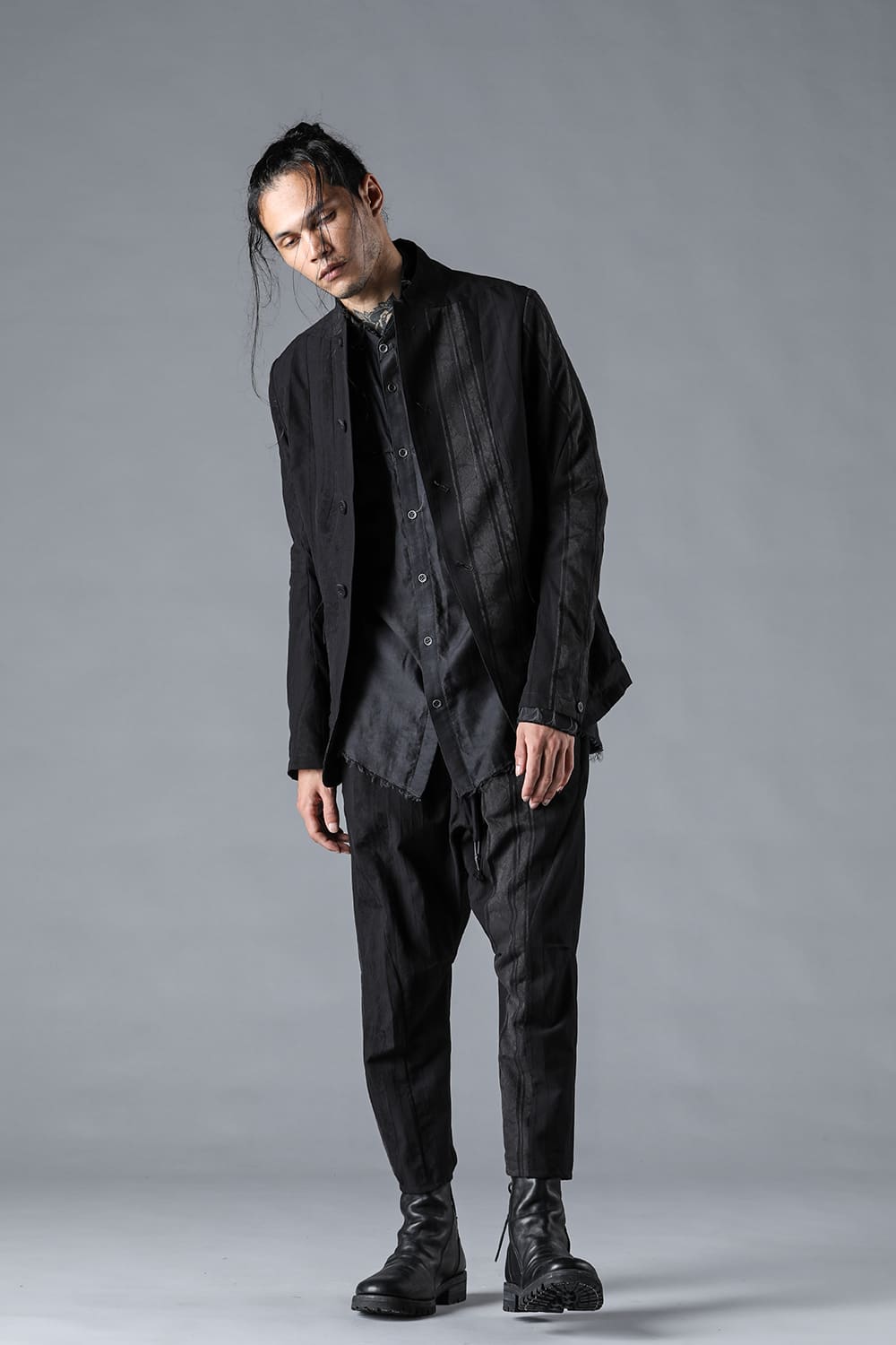 Crack Random Stripe Jacquard Jacket