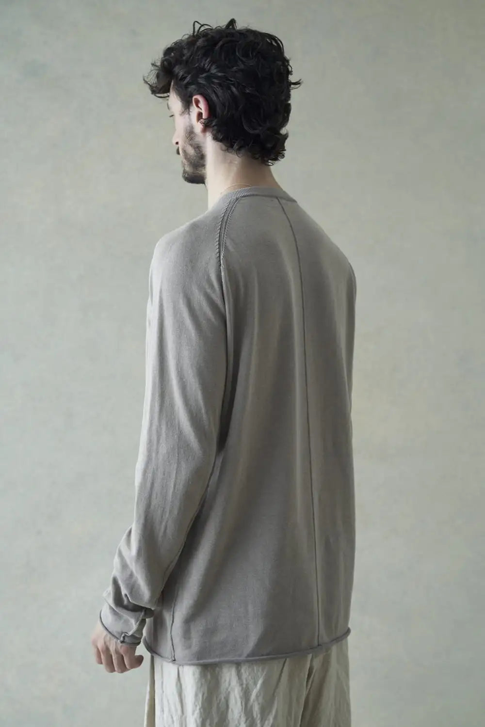 ロングスリーブハイツイストコットン Light Gray