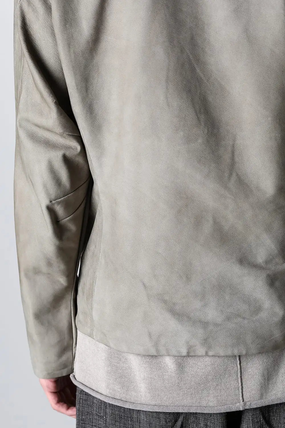 Jacket soft nubuck cow leather Sand Gray