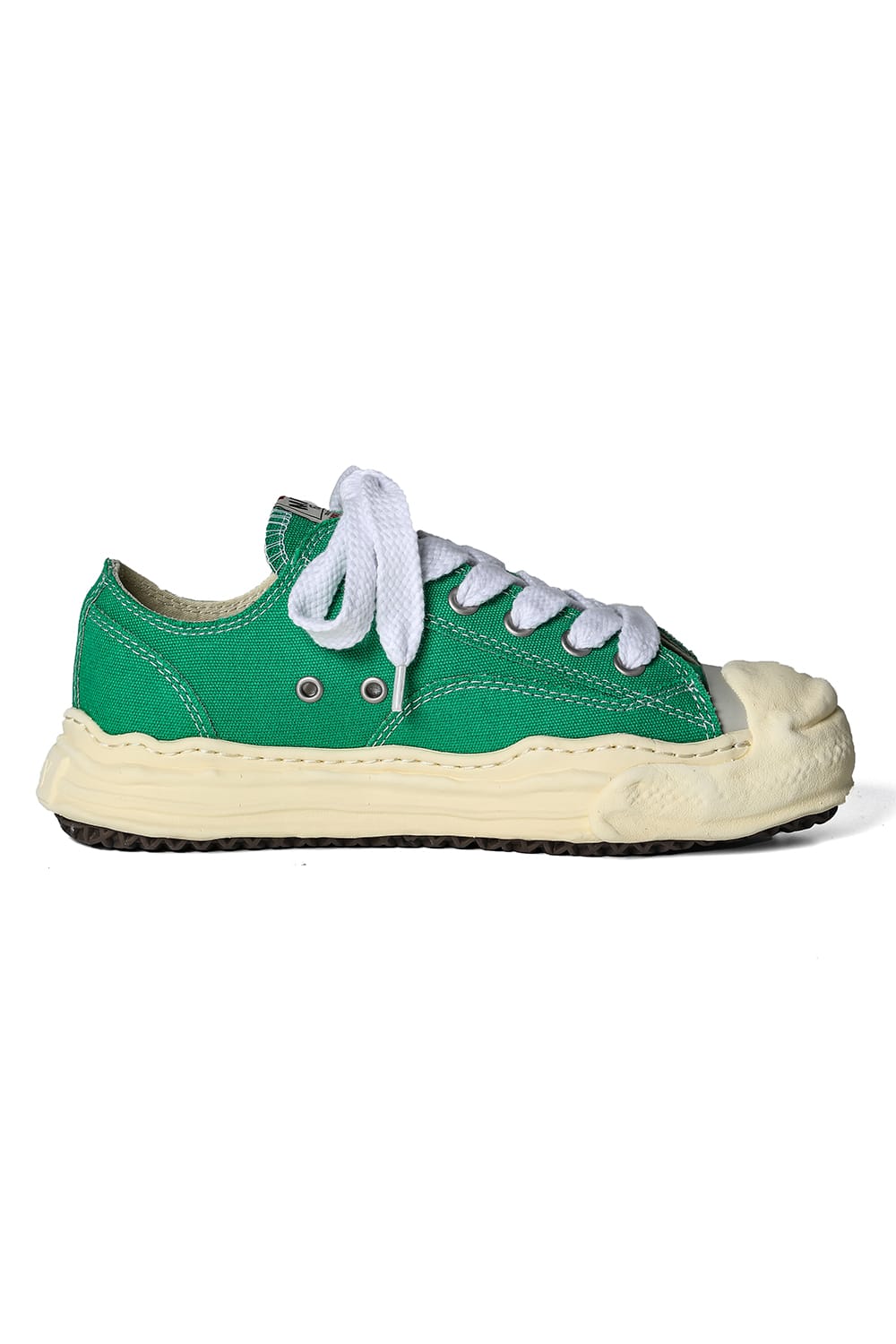 HANK- Original sole sneaker LOW Cut canvas Vintage like Sole Green