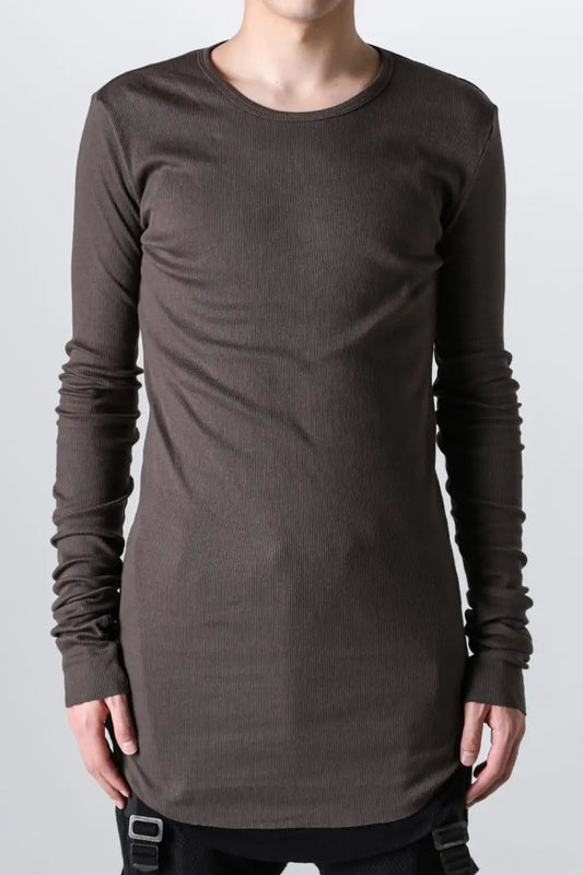 Modal x Cotton Ribbed Terry Robe Sleeve T-Shirt