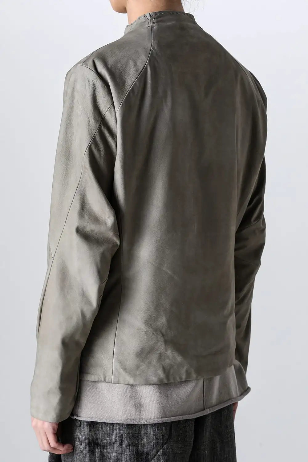 Jacket soft nubuck cow leather Sand Gray