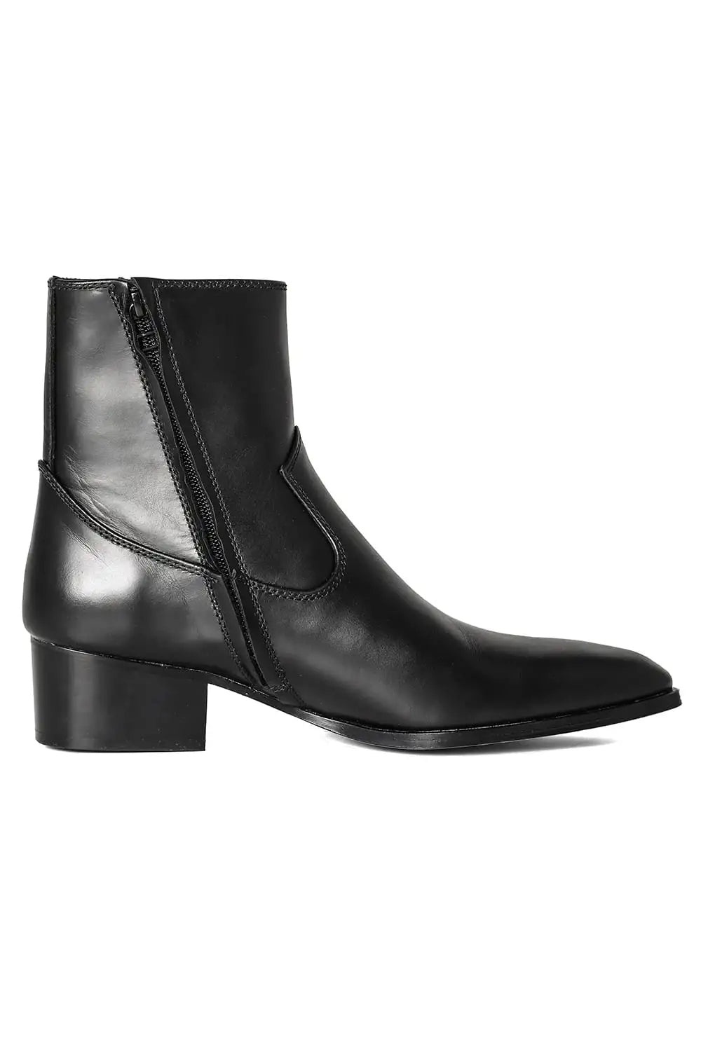 Kip Skin Heel Boots 1.8inch