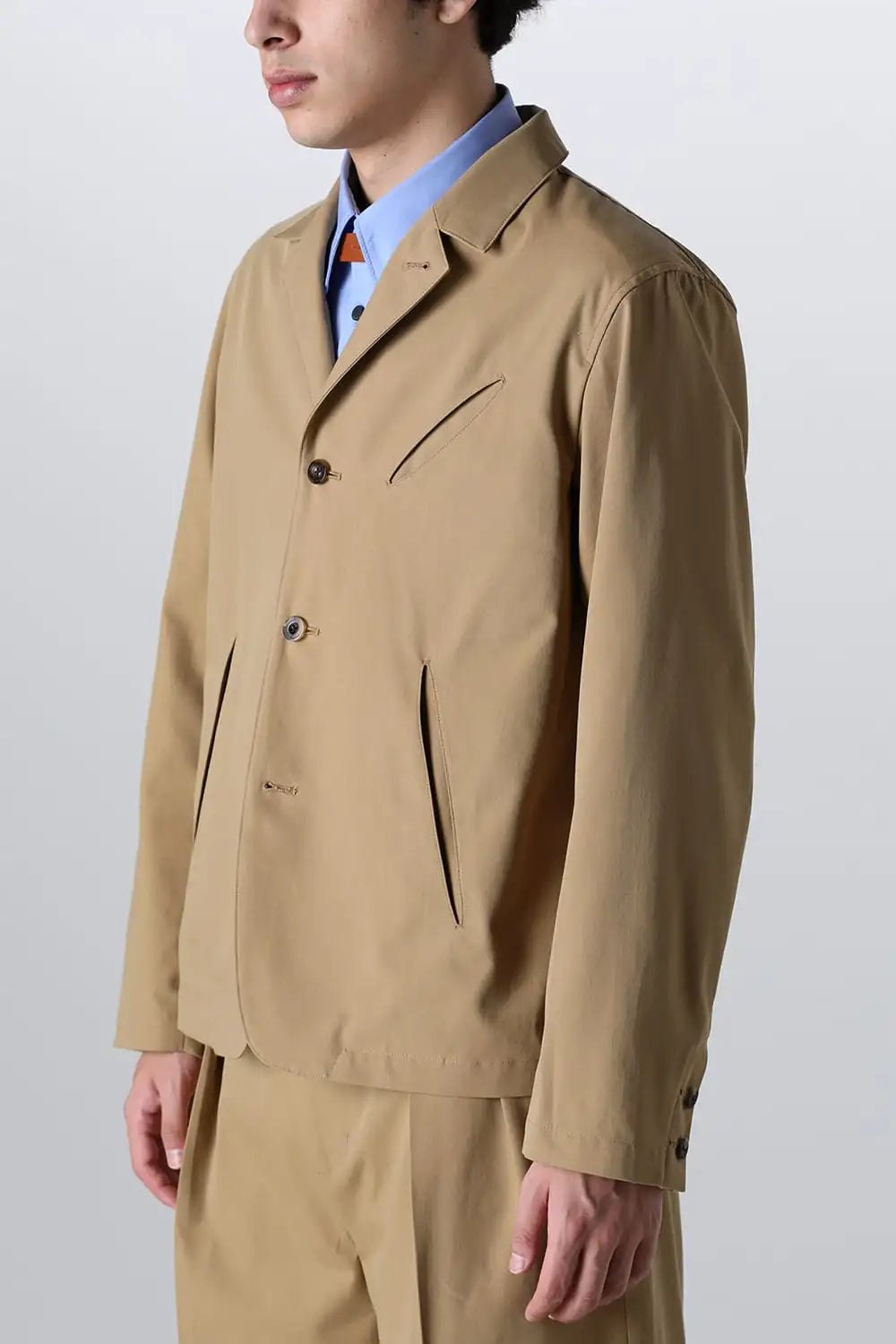 Slash Pocket Jacket Camel