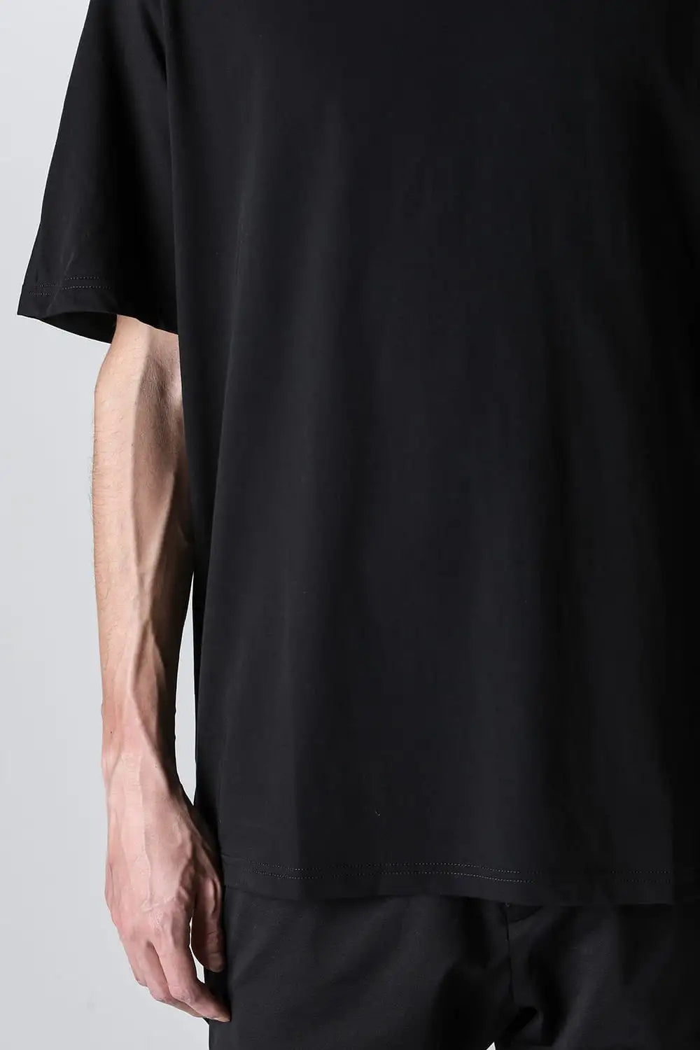 Short sleeve high twist jersey Black