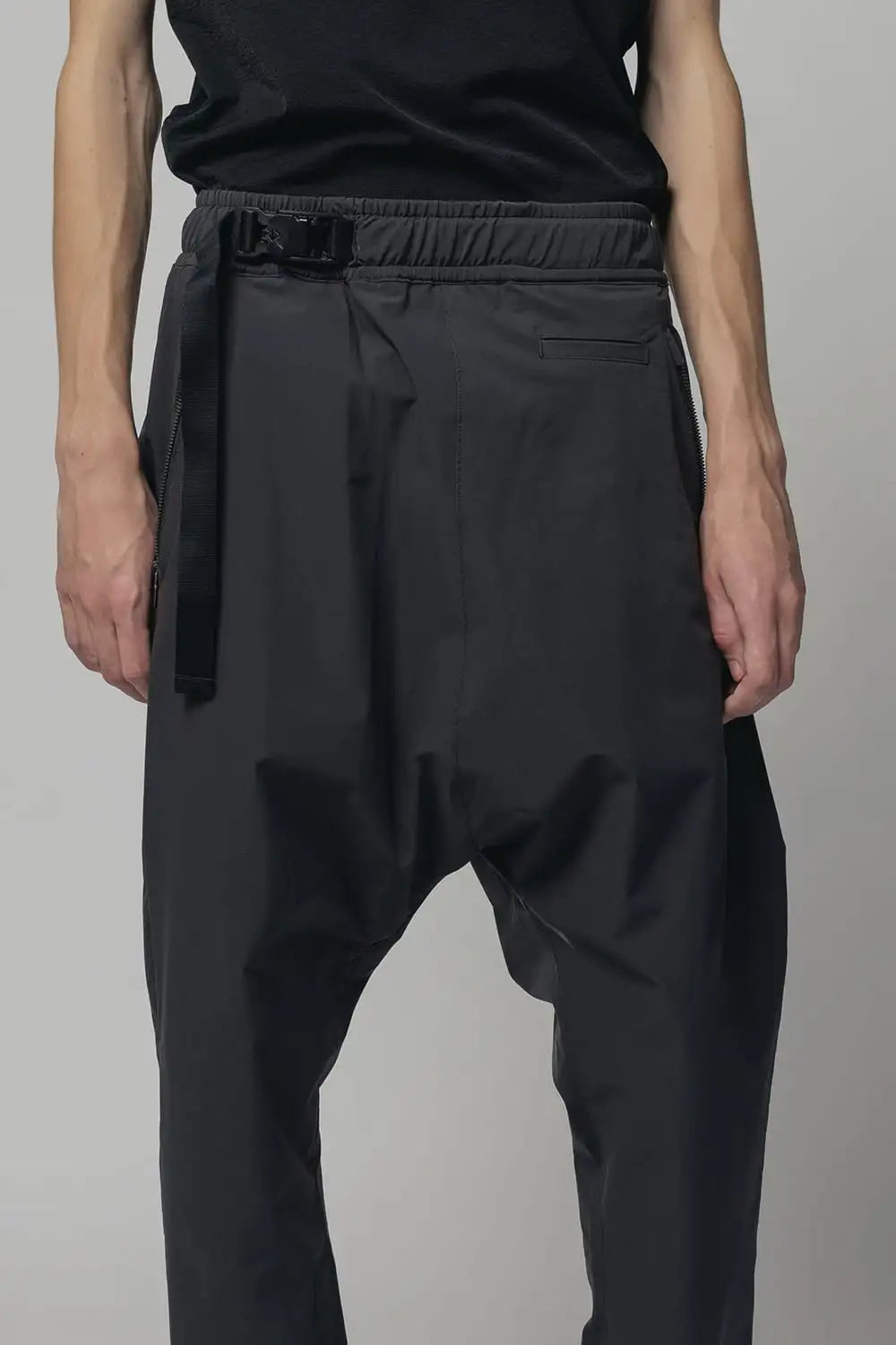 Water-Repellent Ribed Pants  Dark Gray