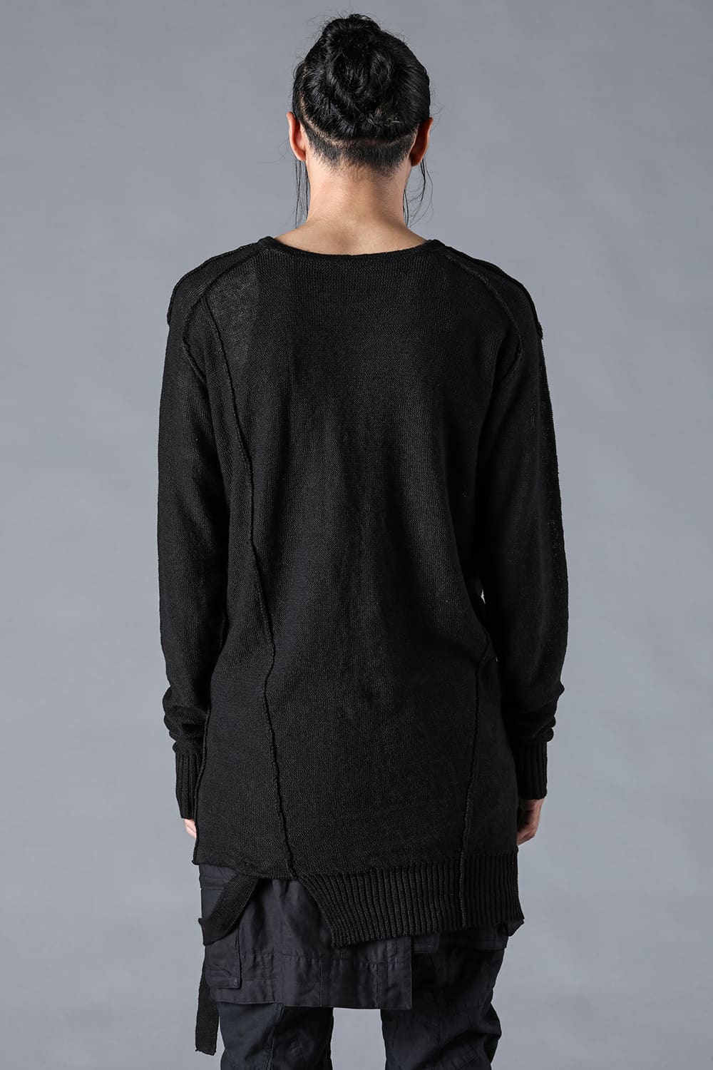 リネンニットWオープンカーディガン