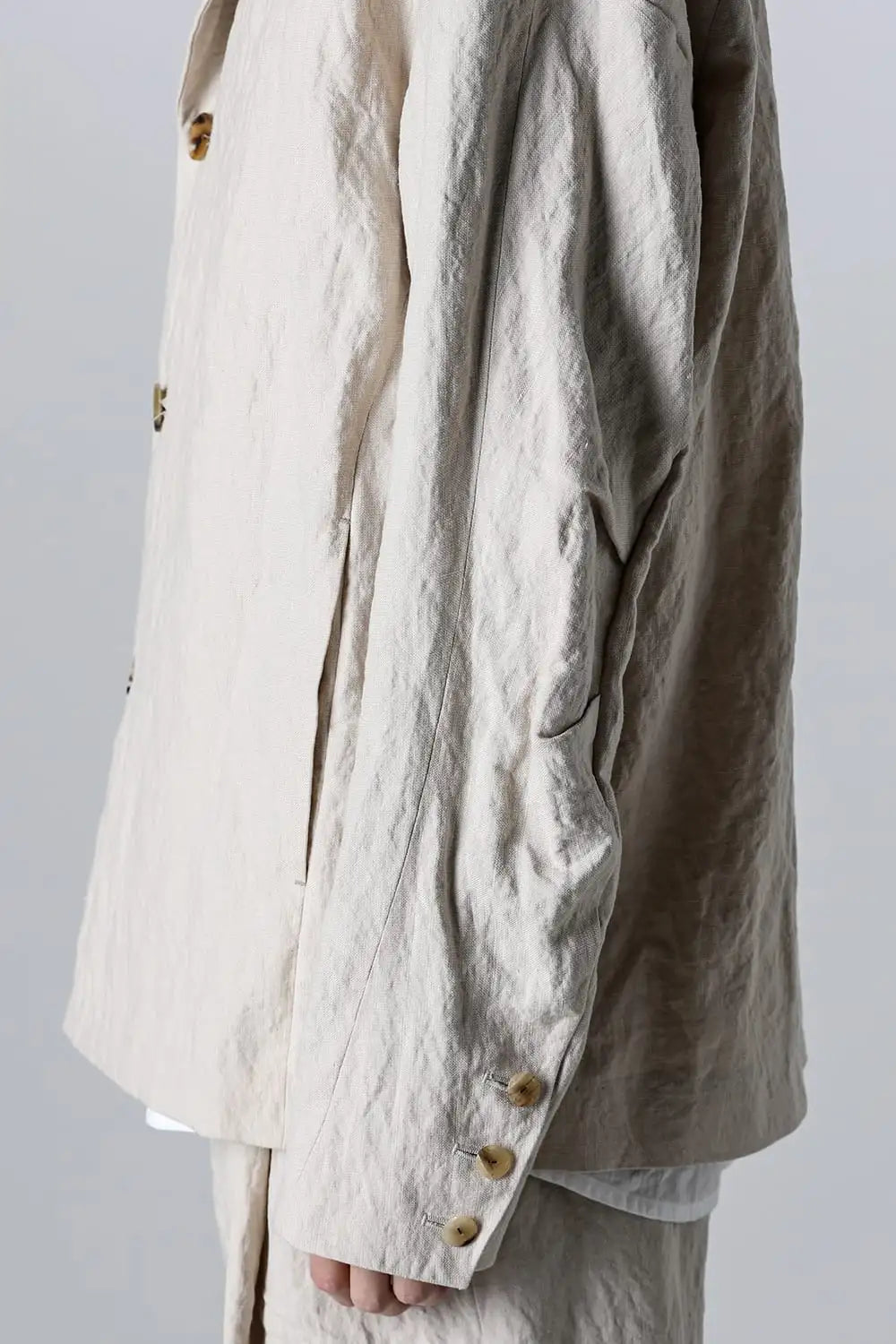 Jacket canapa / cotton metal shrink