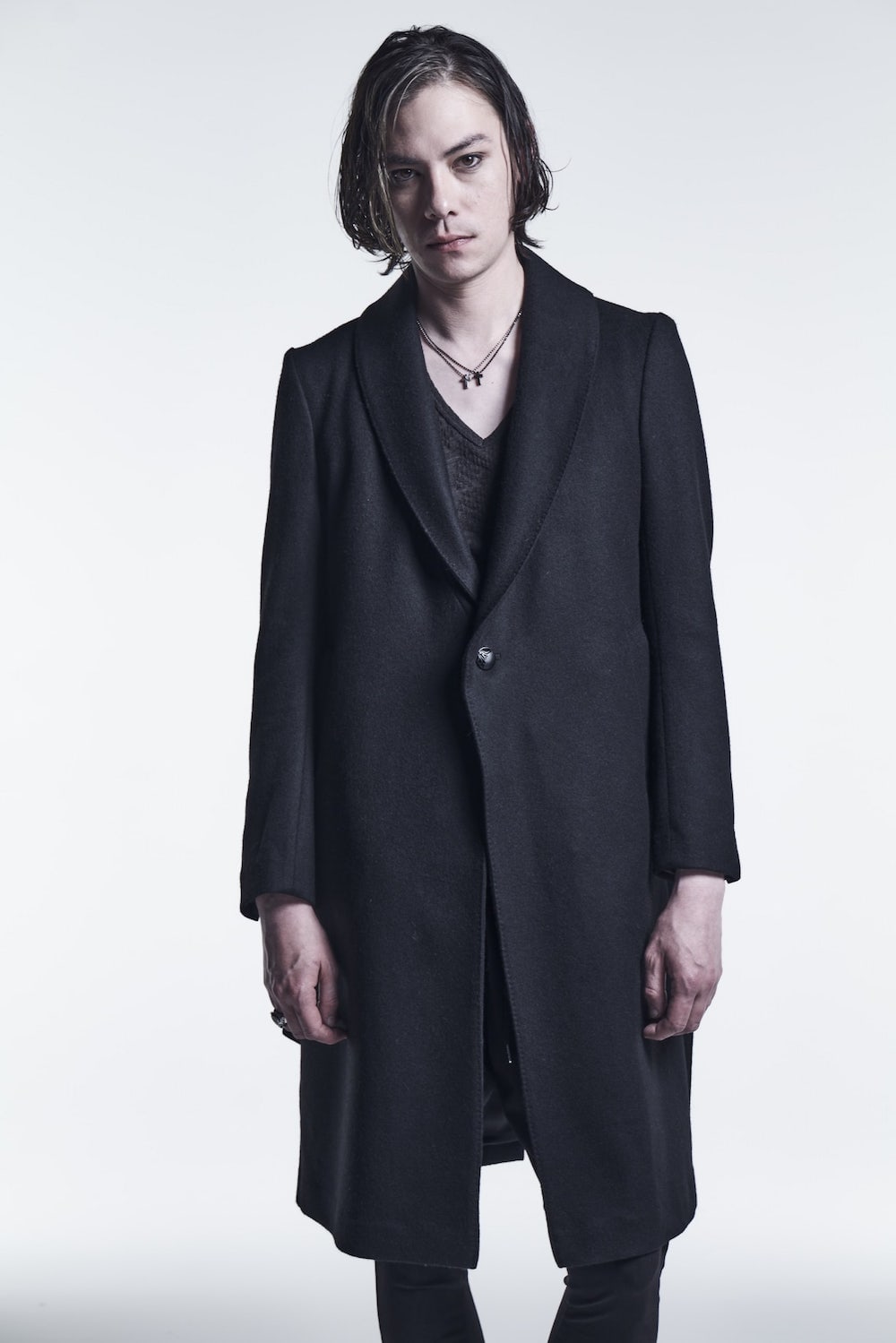 Shawl Collar Coat Black