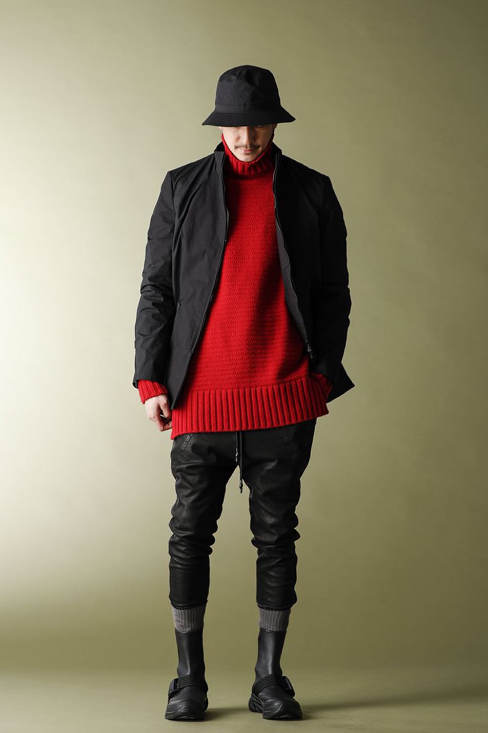 DOUBLEFACE KNIT JERSEY Red×Burgundy