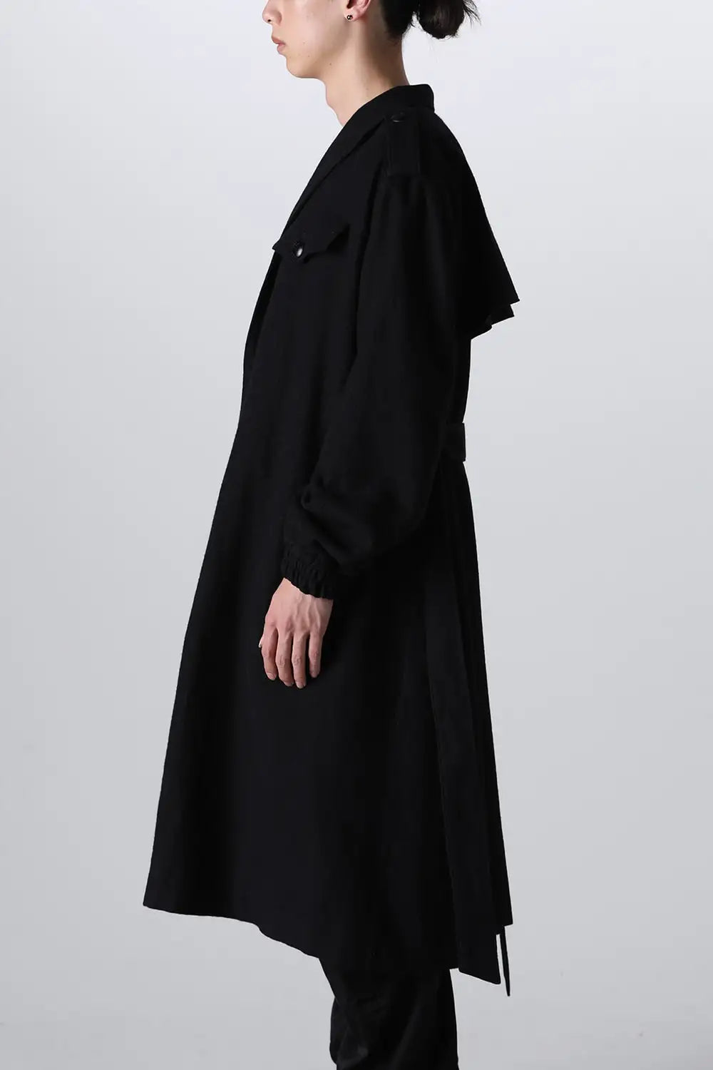 Stand Collar Drape Coat