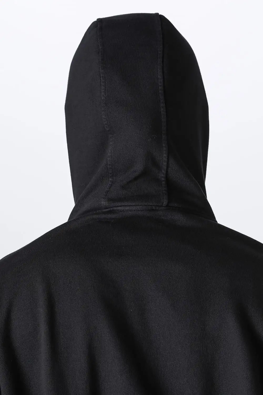 Cotton Sweat Zip Up Hoodie Black