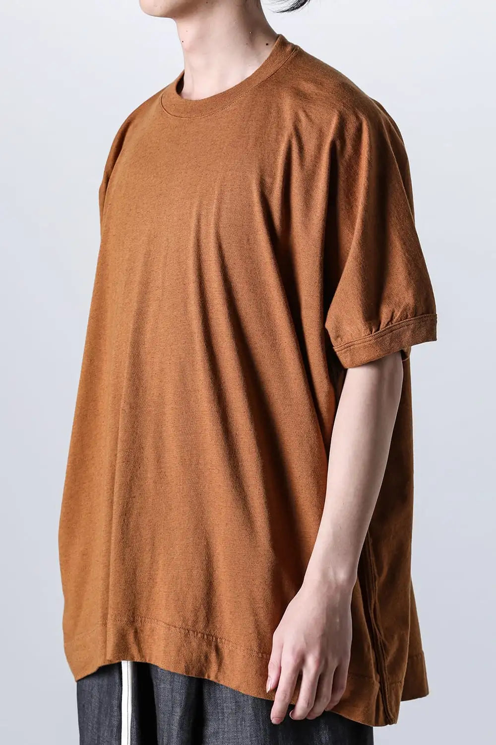 BASIC TEE Cotton Hemp Jersey COPPER BROWN