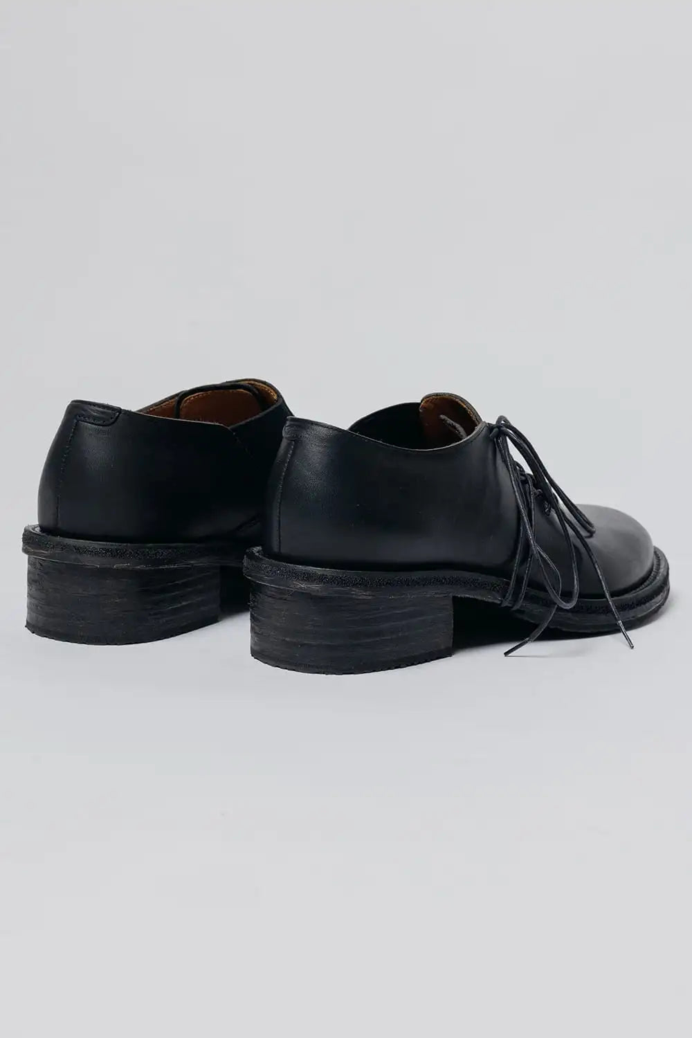 Diagonal Lace-up Derby Shoes  Black