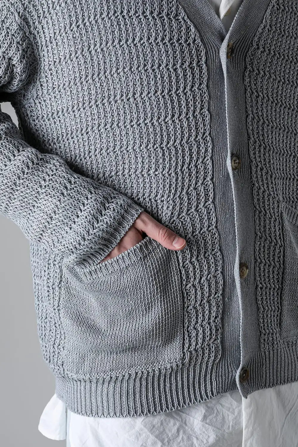 ディバーテッド リブカーディガン