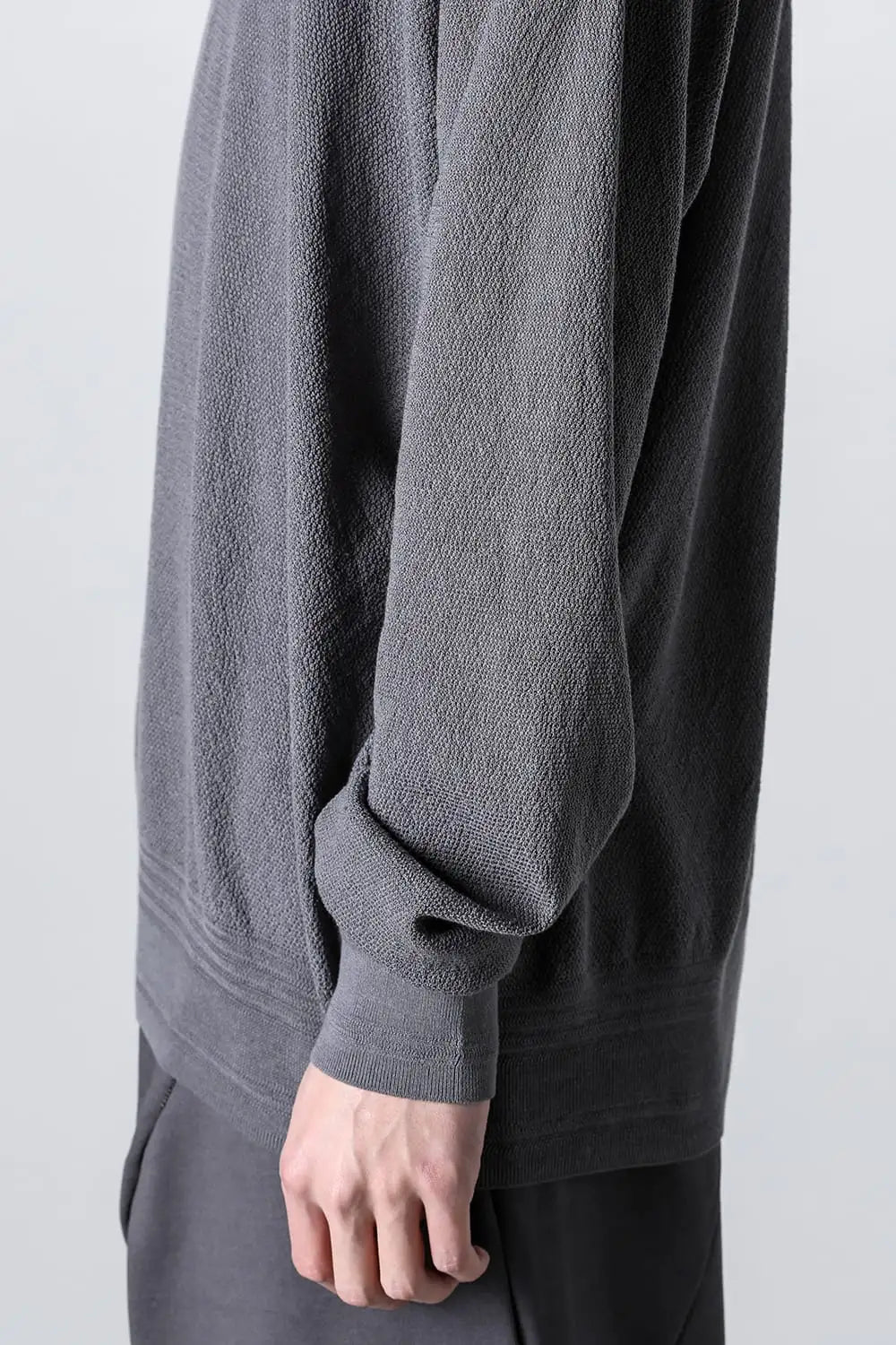 Pullover knit cotton / linen / silk Gray