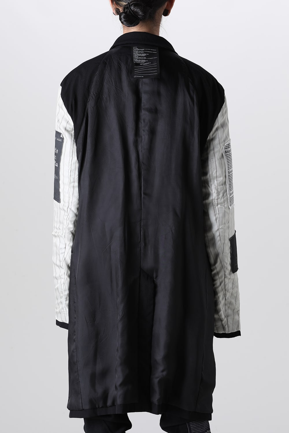 Oversized Long Jacket w/Printed Patches