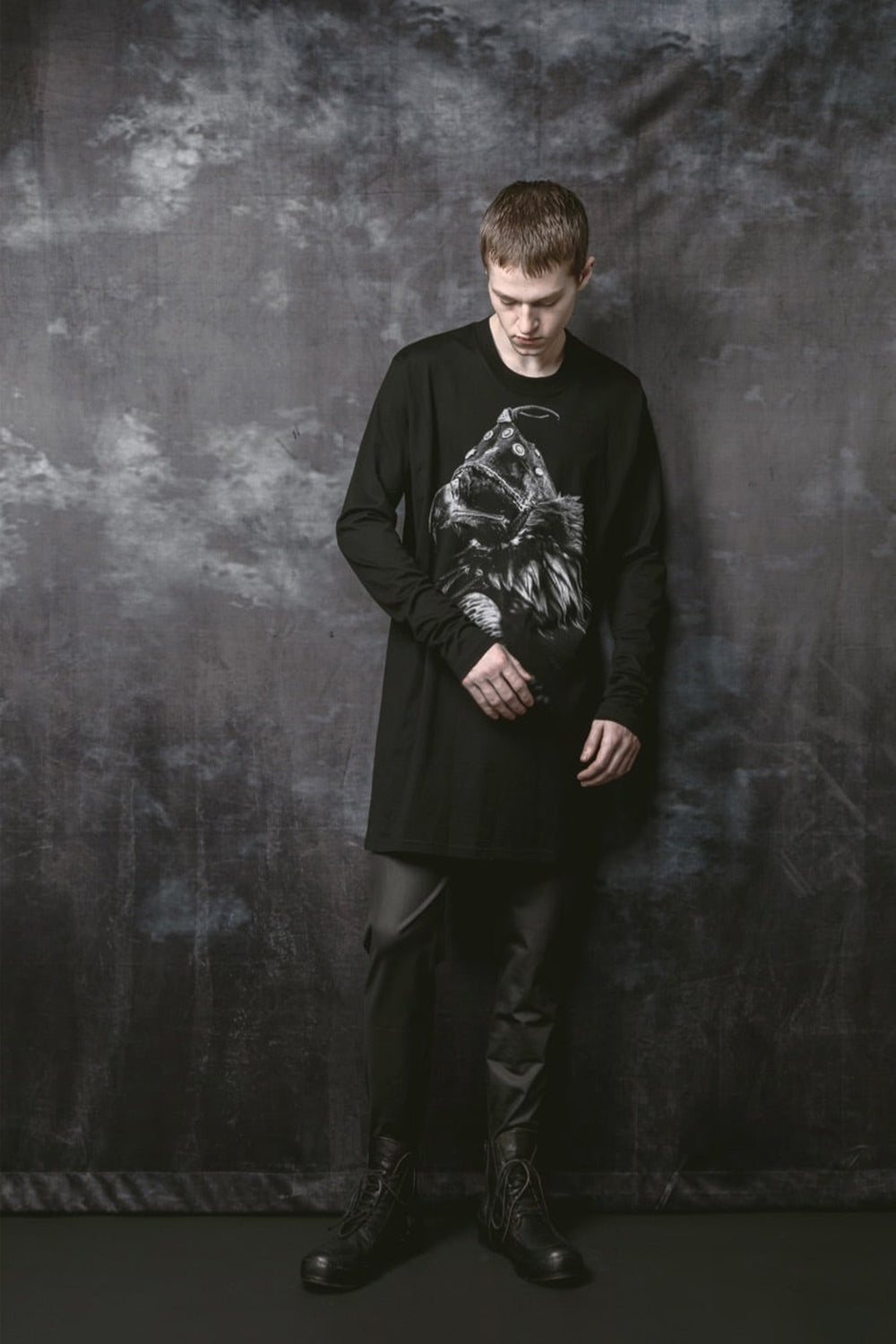 OVER SIZE EAGLE PRINT LONG SLEEVE T