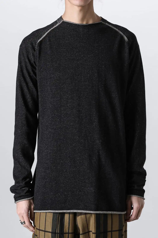 ロングスリーブ ハイツイストコットン Black