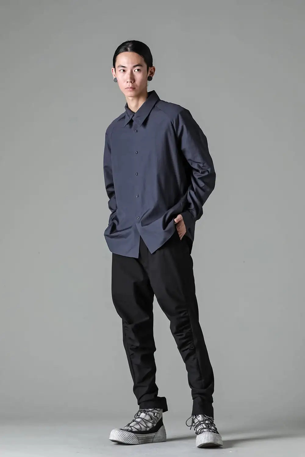 Shirt 120/2 cotton Blue Gray