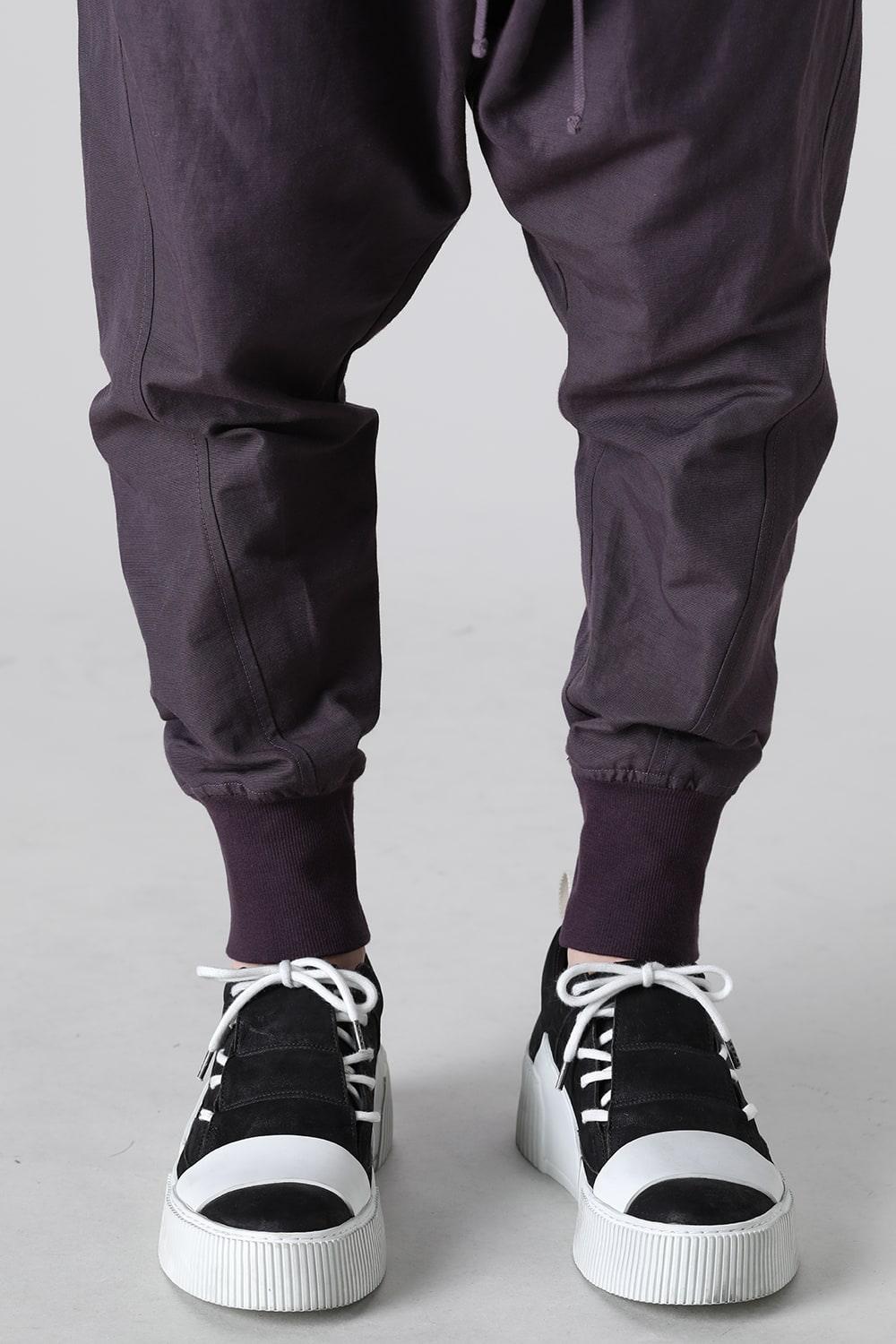 Nylon/Cotton Grosgrain Sarrouel Pants Sepia