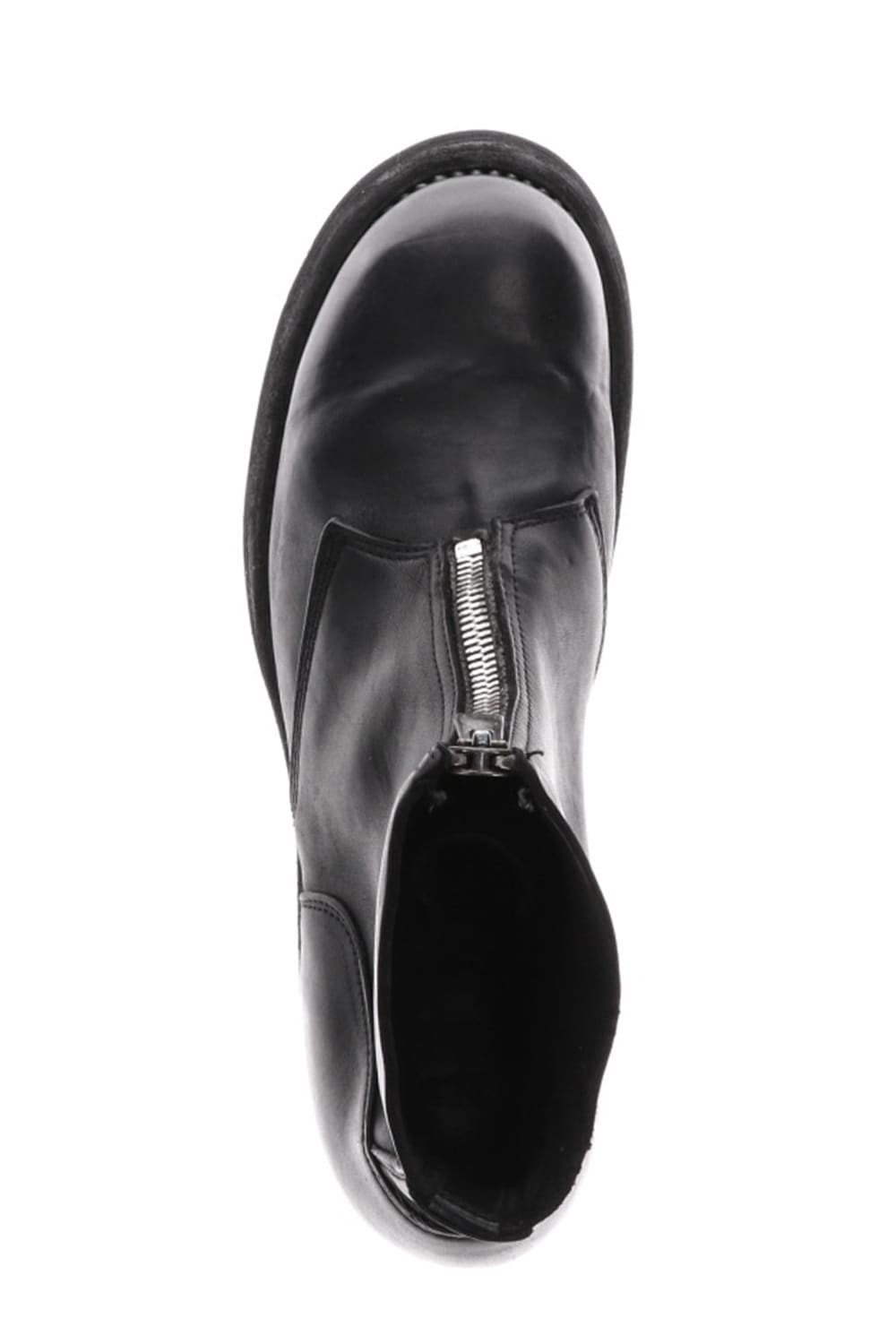 フロント ジップ ブーツ ビブラム ソール ホース クラッタ フルグレイン レザー