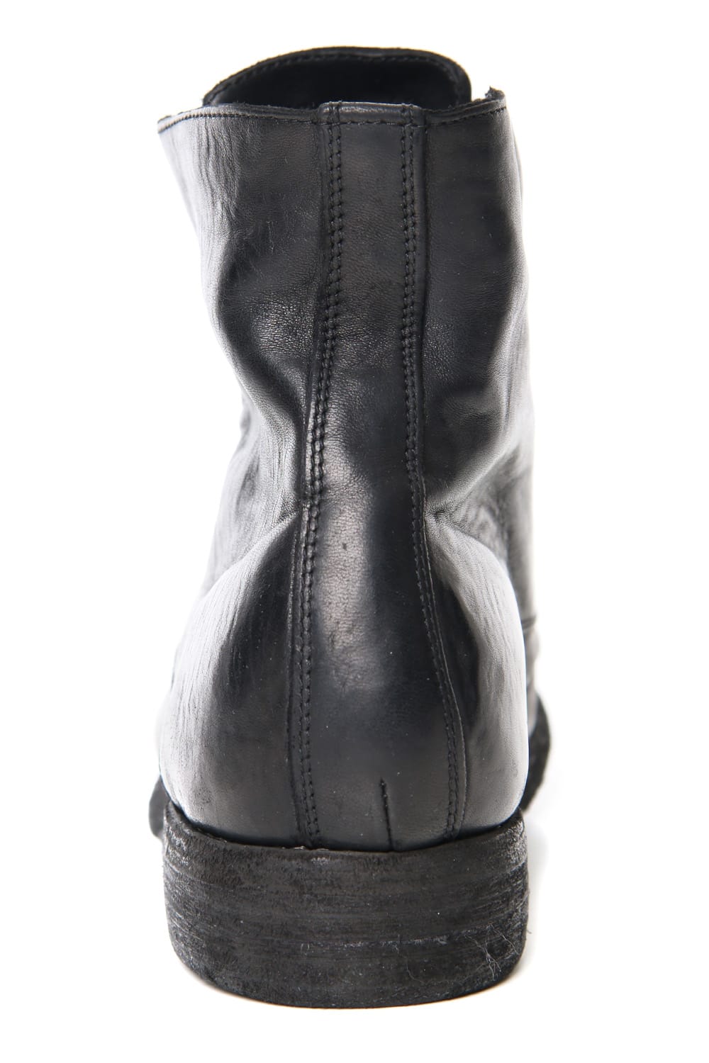 Military Lace Up Boots - Horse Full Grain Leather Black