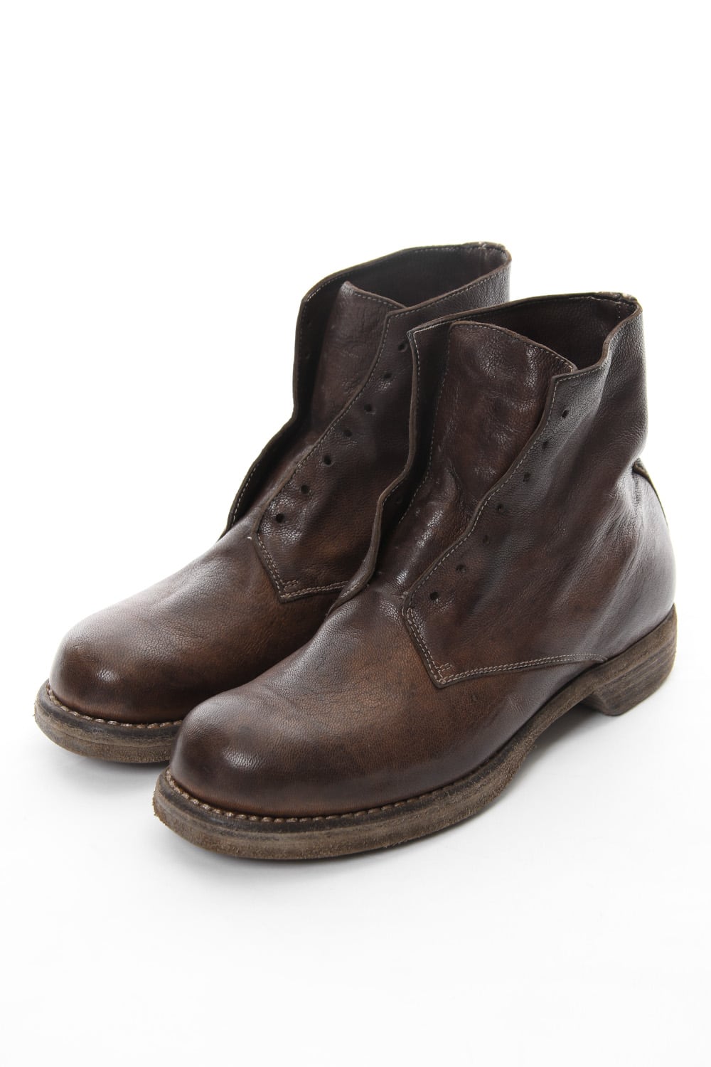 Military Lace Up Boots Double Sole - 5305N - Goat Full Grain Leather