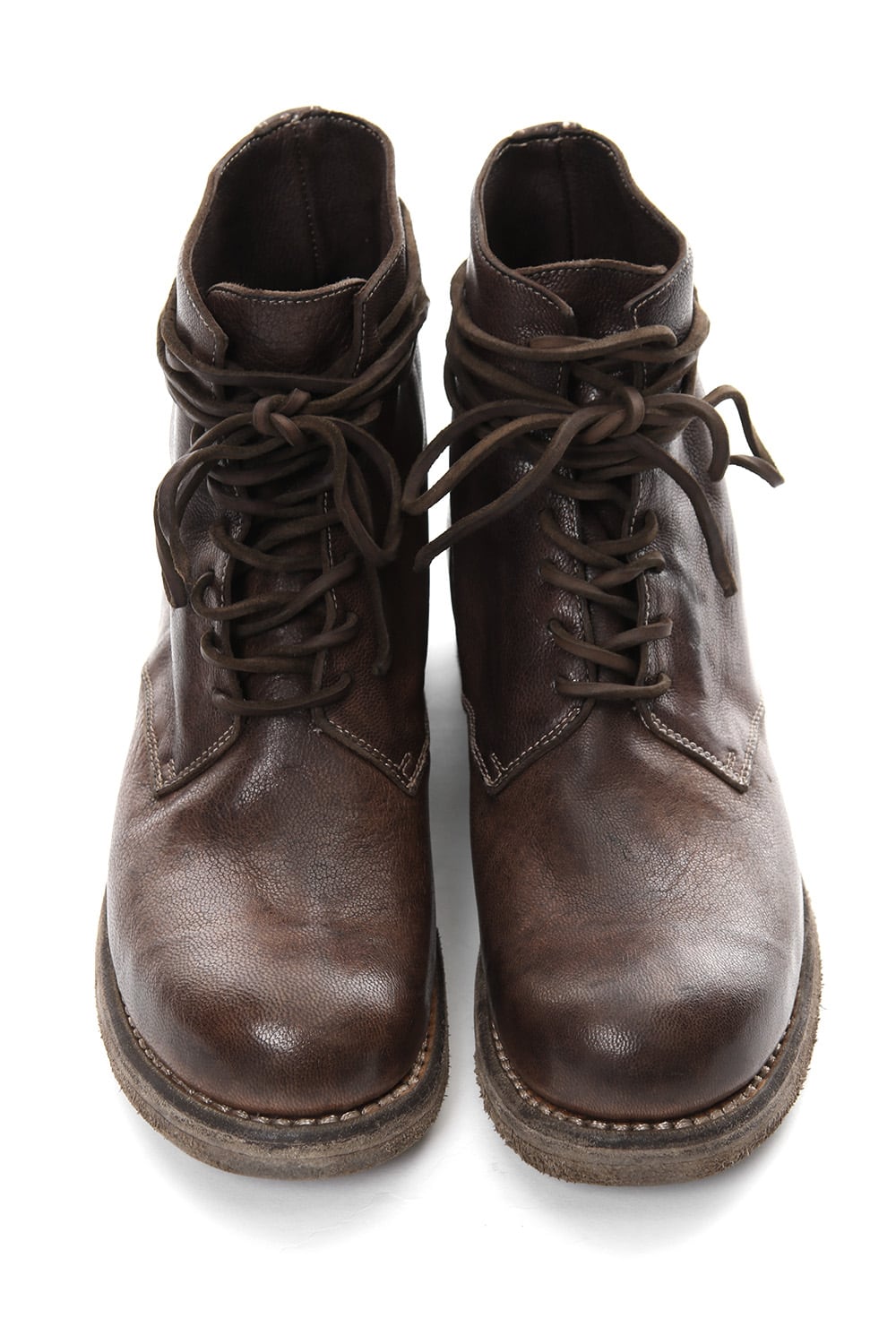 Military Lace Up Boots Double Sole - 5305N - Goat Full Grain Leather