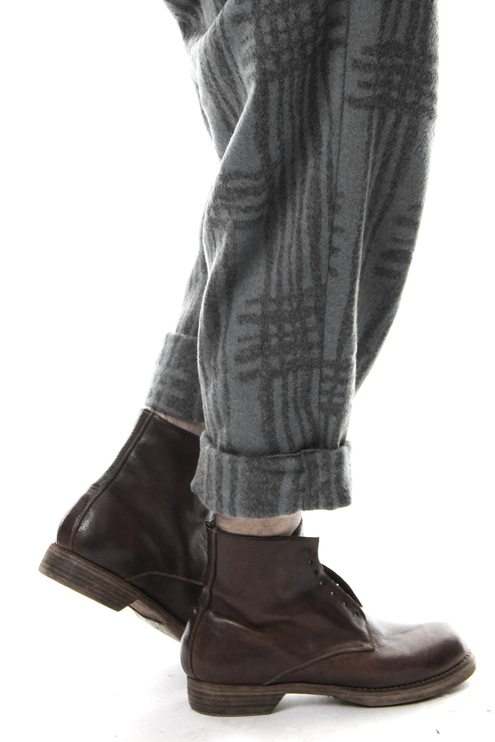 Military Lace Up Boots Double Sole - 5305N - Goat Full Grain Leather