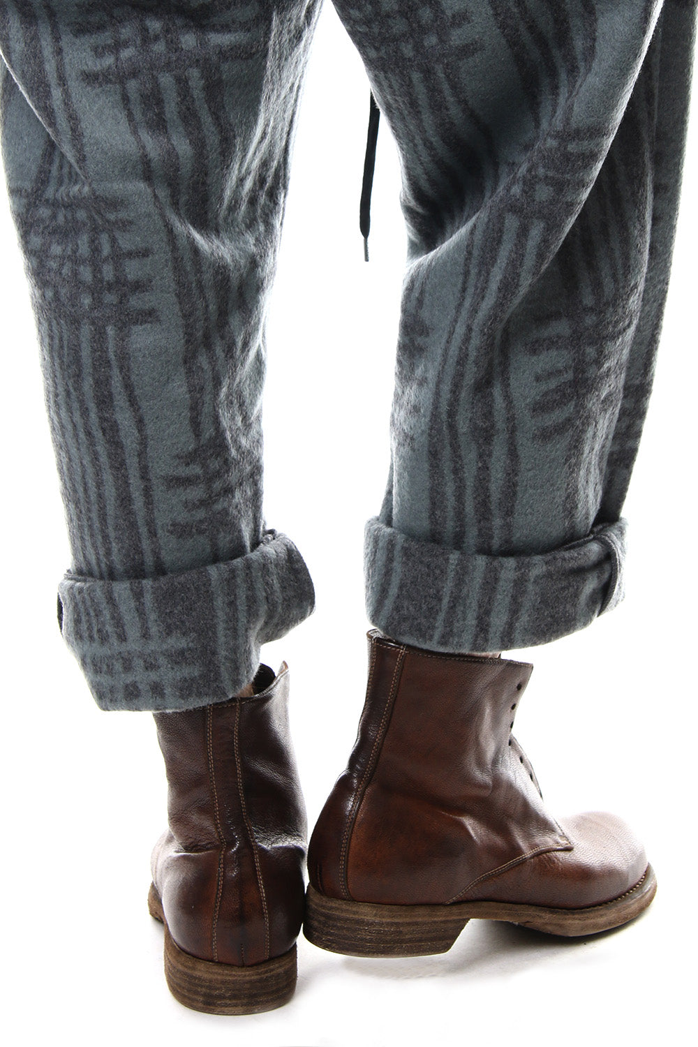 Military Lace Up Boots Double Sole - 5305N - Goat Full Grain Leather